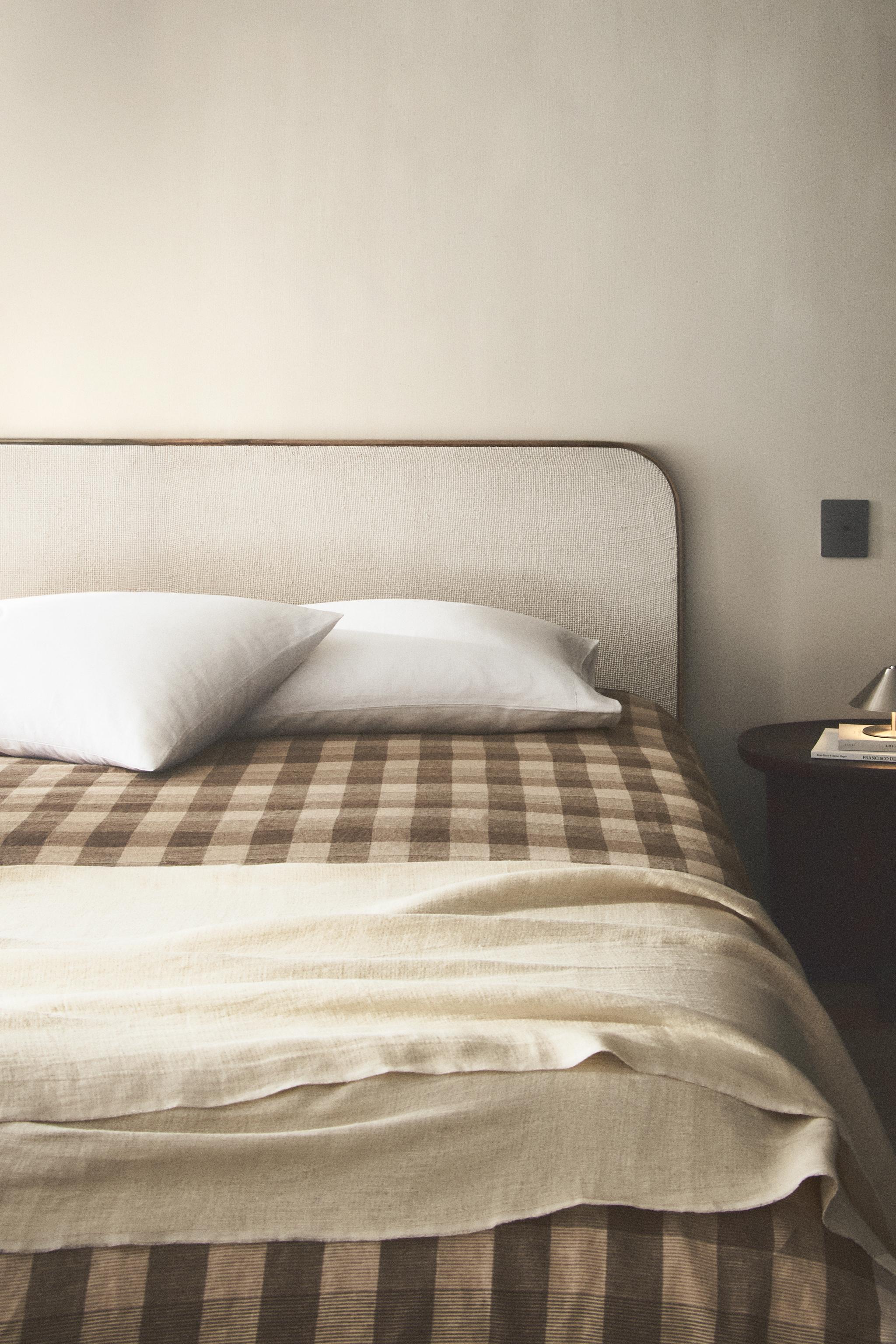 LINEN CHECK DUVET COVER